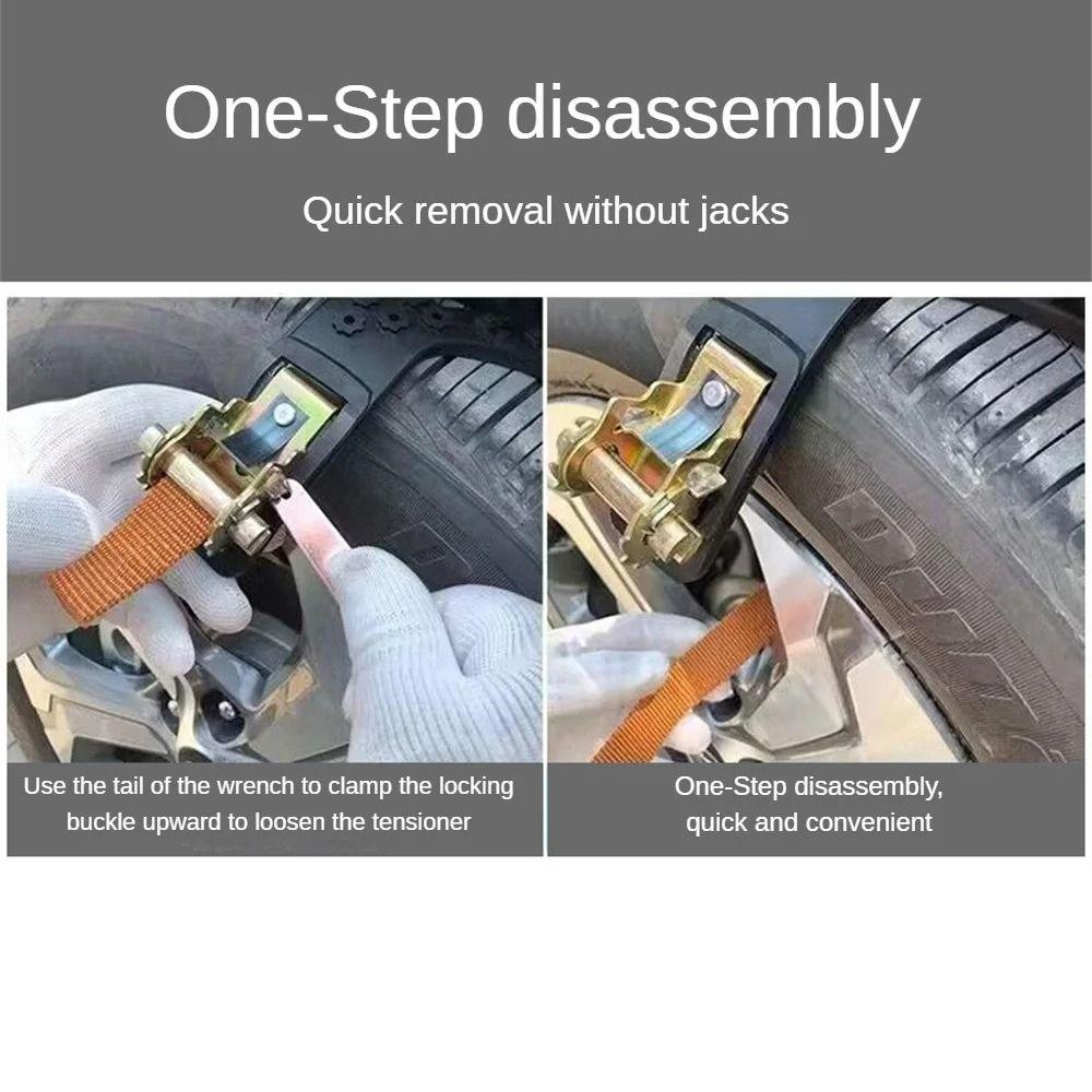 Universal Anti-skid Tire Chains Adjustable Auto Snow Wheels Belt Emergency Accessories