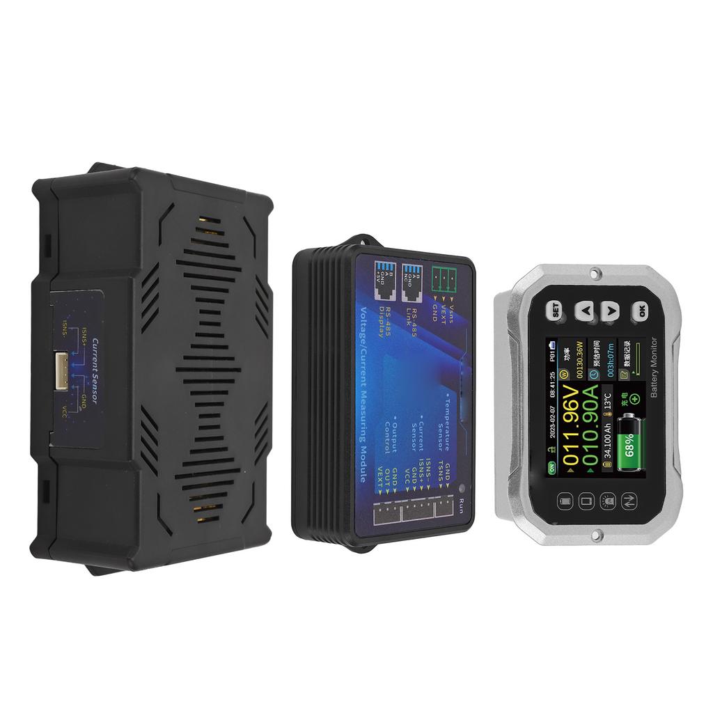Smart Battery Monitor 600A RV Car Battery Tester 2.4in LED Display for Maintenance