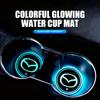 For Mazda Colorful Car Coaster LED Water Cup Pad Luminous Light Mat 3 6 CX5 2 CX3 CX9 MX5 RX8 Axela Demio Atenza MS