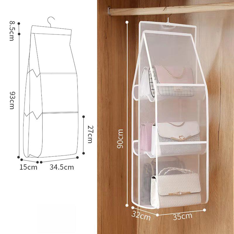 Handbag hanging organizer Hanging wardrobe organizer Three-dimensional storage hanging bag Handbag organizer for closet