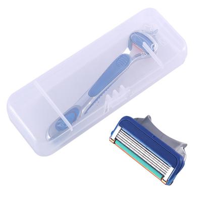 Men Universal Shaver Storage Box Handle Box Full Transparent Plastic Case Razor Boxs Eco-Friendly Pp Shaving Box High Quality