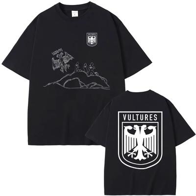 Unisexs Tshirt Fashion Rapper Kanye West Vultures New Music Album Graphic T Shirts Unisex Women Hip Hop Fashion Male Streetwear