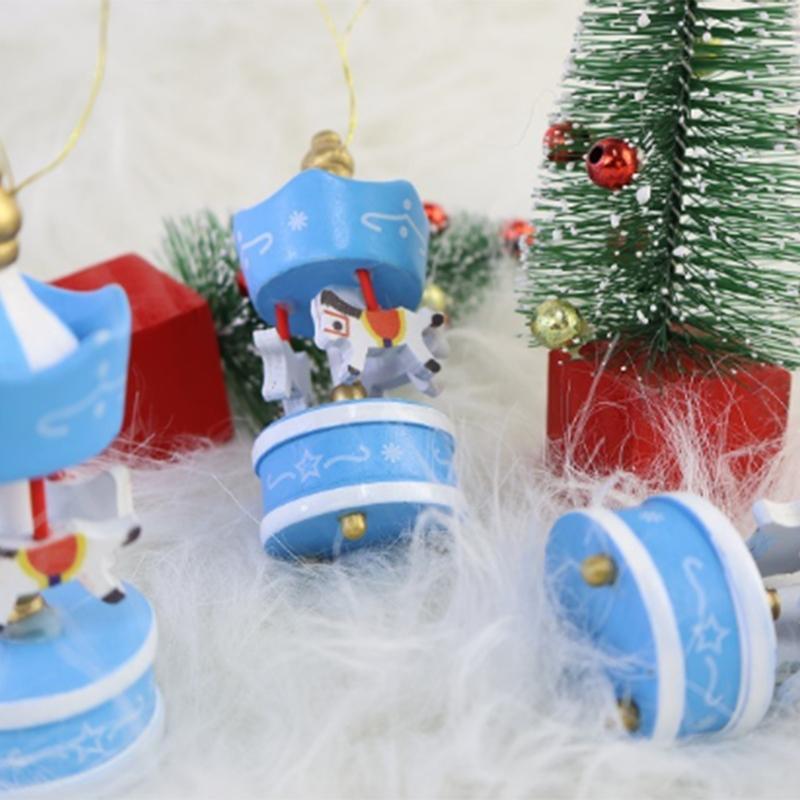Pack of 6 Rotating Decorations Wood Christmas Ornament Suitable for Holiday Homes Party Decoration User Friendly Design