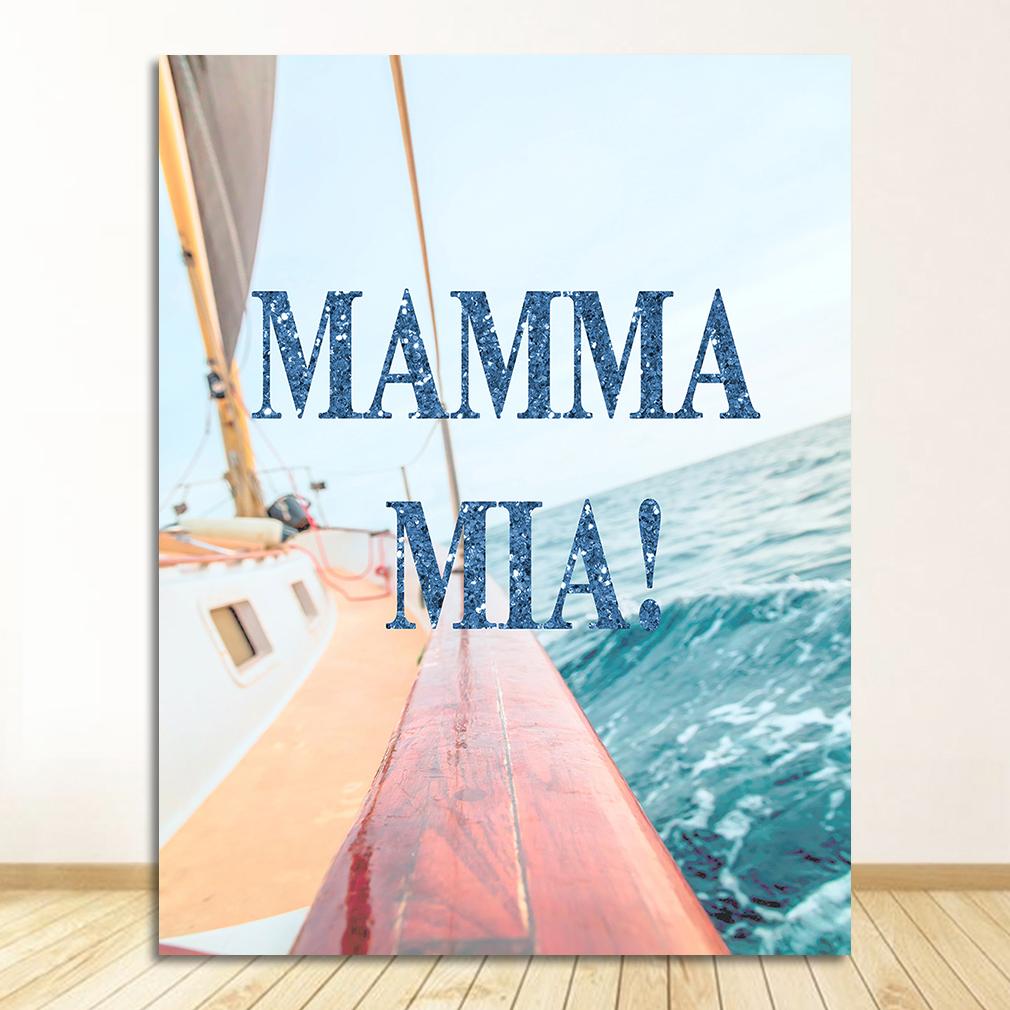 Greek Island Travel Poster Minimalist Wall Art Canvas Painting Summer Greece Prints Mamma Mia College Dorm Decor Santorini