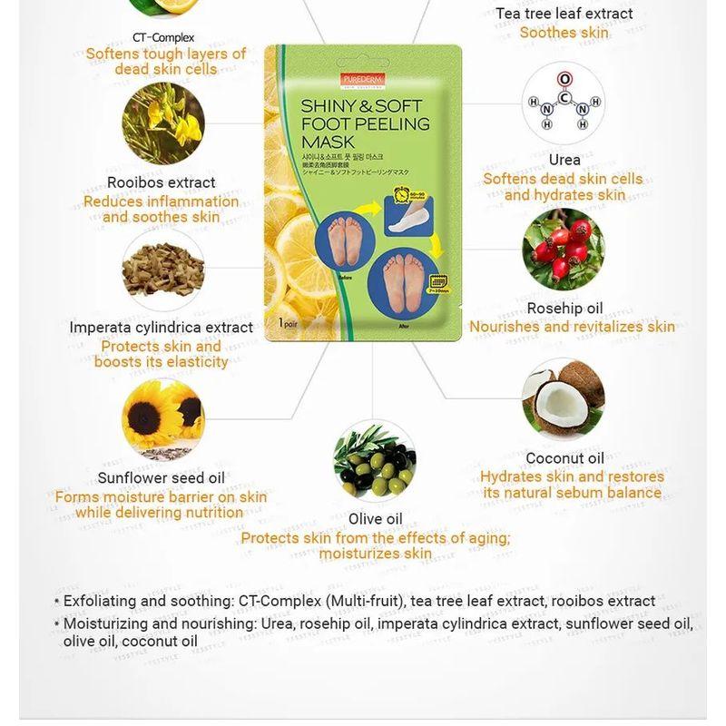 PUREDERM - Shiny & Soft Foot Peeling Mask (1 pair)