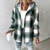 2024 European & American Women's Plaid Coat - Casual, Hot-Selling Autumn/Winter Style