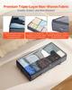 Under Bed Storage with Clear Lids, 996 X 500 X 180 Mm, 90L Large Underbed Clothes Storage Containers, Low Profile Under Bed Drawer Shoe Organizer Bins