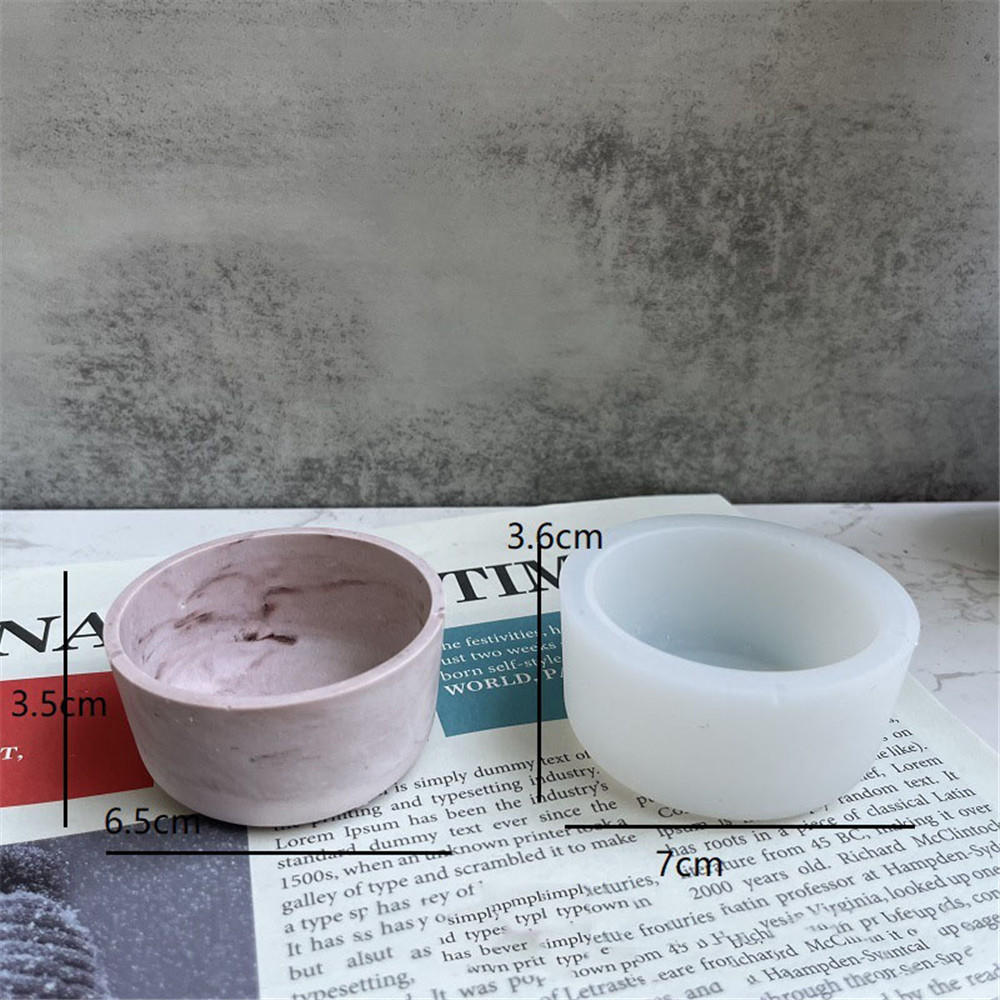 

Бетонная банка для свечей, силиконовая форма, сделай сам, круглый суккулентный цветочный горшок, гипсовая эпоксидная смола, ящик для хранения, формы, гипсовая форма, домашний декор