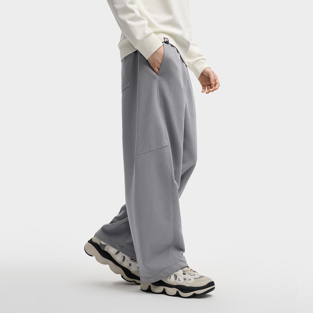 New FILA ORIGINALE Knitted Sweatpants Men's Elegant Gray F11M549604FGY