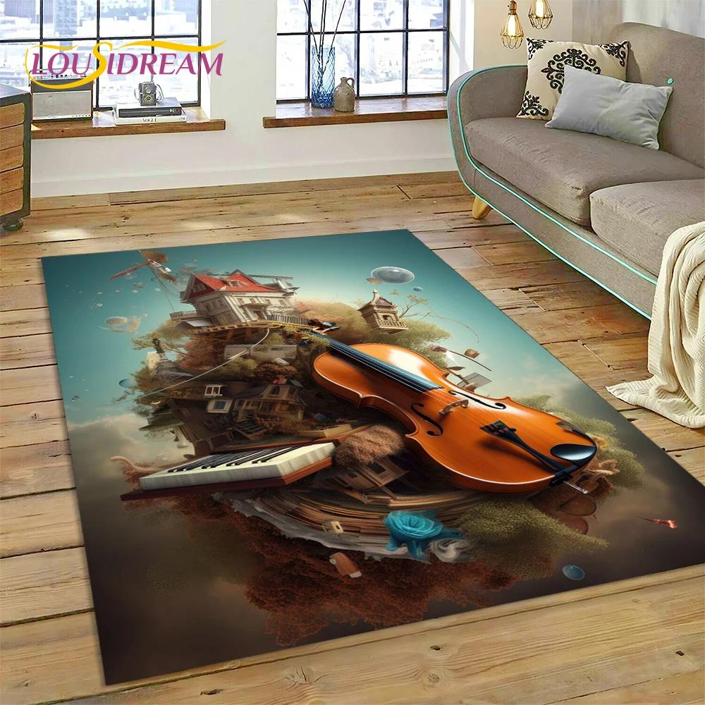 Dream skrzypce wiolonczela Instrument muzyczny dywan dywan dla domu salon sypialnia Sofa wycieraczka wystrój, dywanik dla dzieci antypoślizgowa mata podłogowa