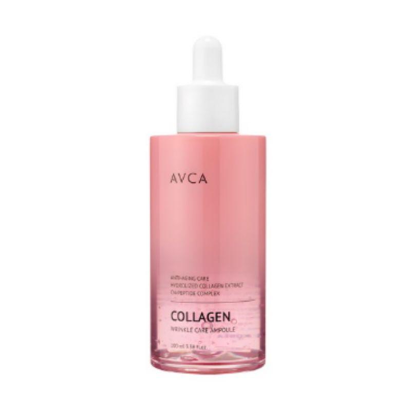 AVCA Wrinkle Care Collagen Ampoule 100ml – Intensive Firming & Anti-Aging Serum for Elastic, Youthful Skin
