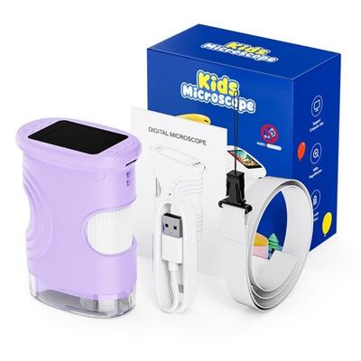 Mini 1000X Handheld Microscope for 2 Inch Screen Take Pictures Microscope Rechargeable HD Pocket Microscope Science Discovery