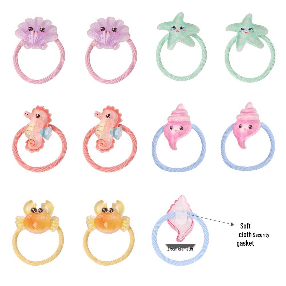 Adorable Cartoon Mermaid Hair Tie - Safe for Little Girls' Hair