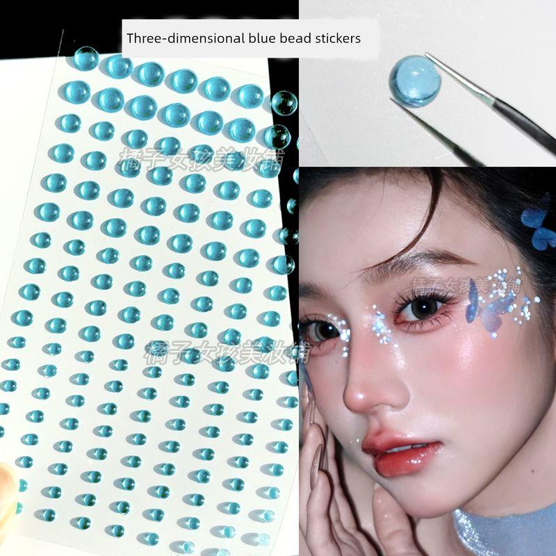 Music Festival Makeup Face Pasters Butterfly Ornament Star Moon Stick-on Crystals Concert Face Sticker Ornament Ornament Rhinestone Bright Diamond