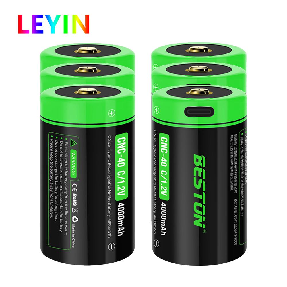 1.2V NI-MH Battery Water Heater Flashlight 4000mAh Type C Size USB Rechargeable Battery