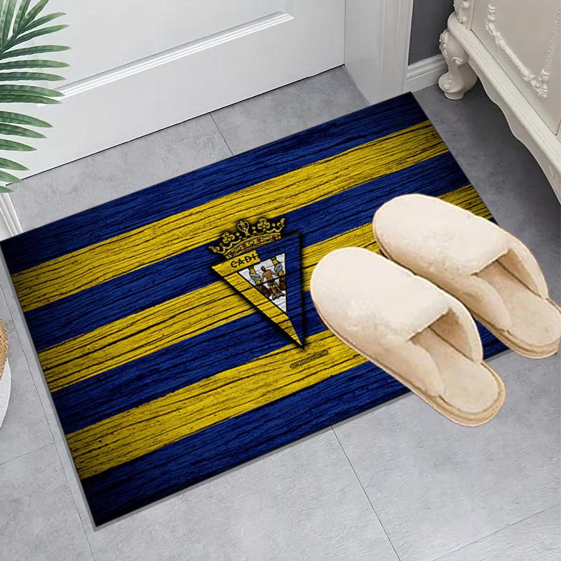 1PC Cadiz Cf Badge Design Floor Mat for Living Room, Game Rooms, Office, Bedroom, Office Floor Mat Playful Design, Christmas fan gifts