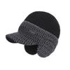 Riding Hat Soft Plush Inner Wide Brim Ear-Protecting Knitting Baseball