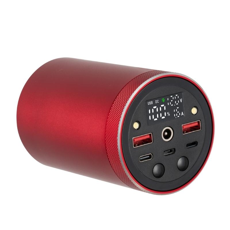 Boîtier de Powerbank DIY sans soudure pour assemblage de 7 pièces 21700, boîtier en aluminium avec ports USB-A USB C et écran d'affichage