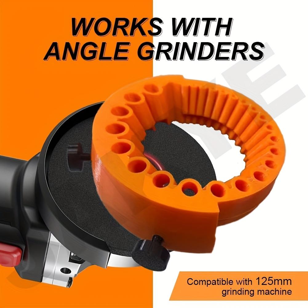 Green/black drill bit sharpener with 6 sharpening stations - Electric drill bit grinder, suitable for 2-13mm bits, durable plastic structure, ideal 