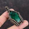 Green Fire Labradorite Pendant Copper Wire Wrapped Jewelry Handmade Pendant Labradorite Copper Jewelry Wire Wrap Gemstone Pendant For Gift