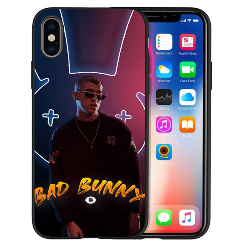 Skydd Bad Bunny Telefonfodral För IPhone 12 Pro X XS Max XR 7 8 Plus IPhone 12 Mini 11 Pro Max SE 2020 Fodral