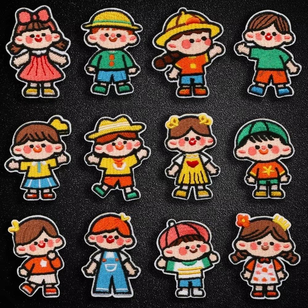 Cartoon Embroidered Patches DIY Style Embroidery Badge Patches Clothes Decor Emblem Badge Boy Girl