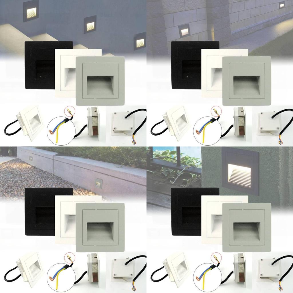 Waterproof Led Step Light Ip55 Black Aluminum 3w For Outdoor Balcony And Garden