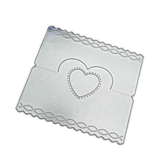 Сердце Сумка Ручка Металлические штампы DIY Скрапбукинг Бумажные карты Изготовление трафаретов серебряный