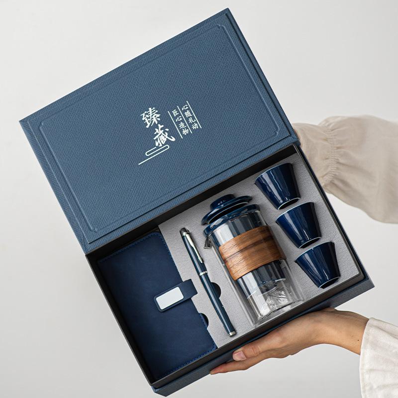 Creative Trend Business Banking Company Festival High-end Gift Set Ceramic Guanshan Tea Set