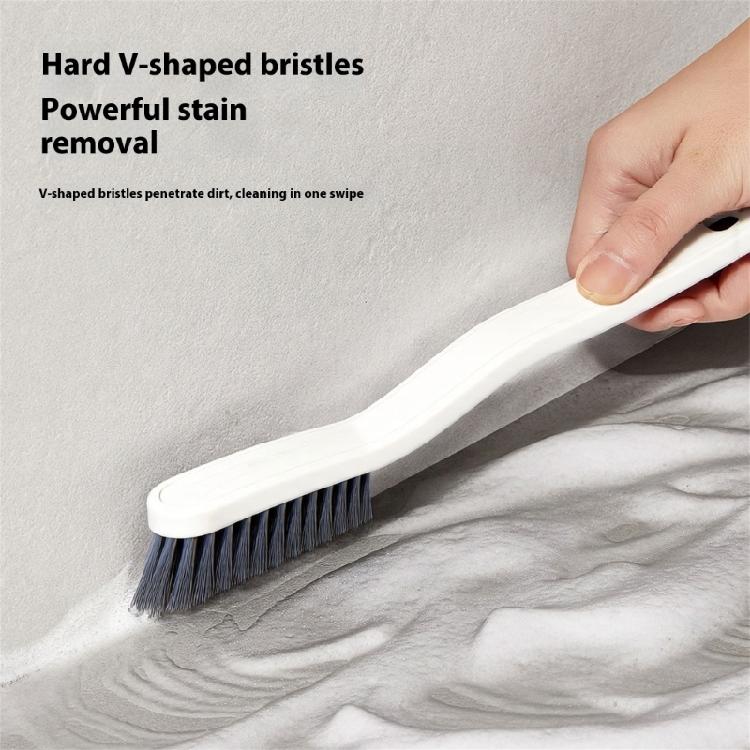 Multiuse Stiff Bristle Bathroom Brush With BuiltIn Hair Remover For Tight Space Corners Floor Efficient Cleaning 2Pcs