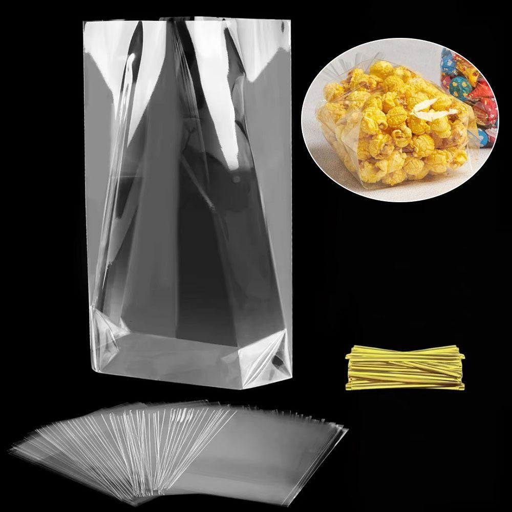 50pcs Bags Gifts Packaging Pouches Plastic Bakery Cookies Snack Bags  Wedding Party