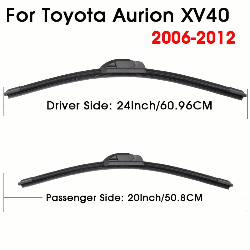 For Toyota Aurion XV40/XV50 2006-2017 Car Wiper Blade Front Wipers Fit U Hook Arm Windscreen Auto KAWOO Wiper Blades