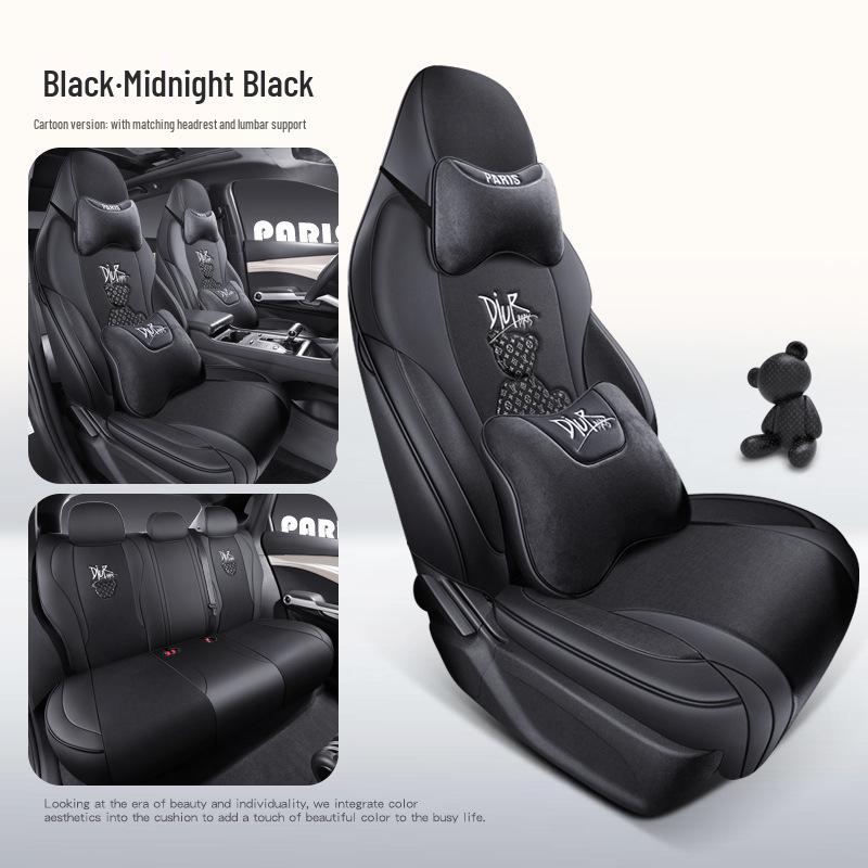 BYD Yuan Plus Universal Cartoon Car Seat Cushion - Full Coverage, All-Season Technology Cloth