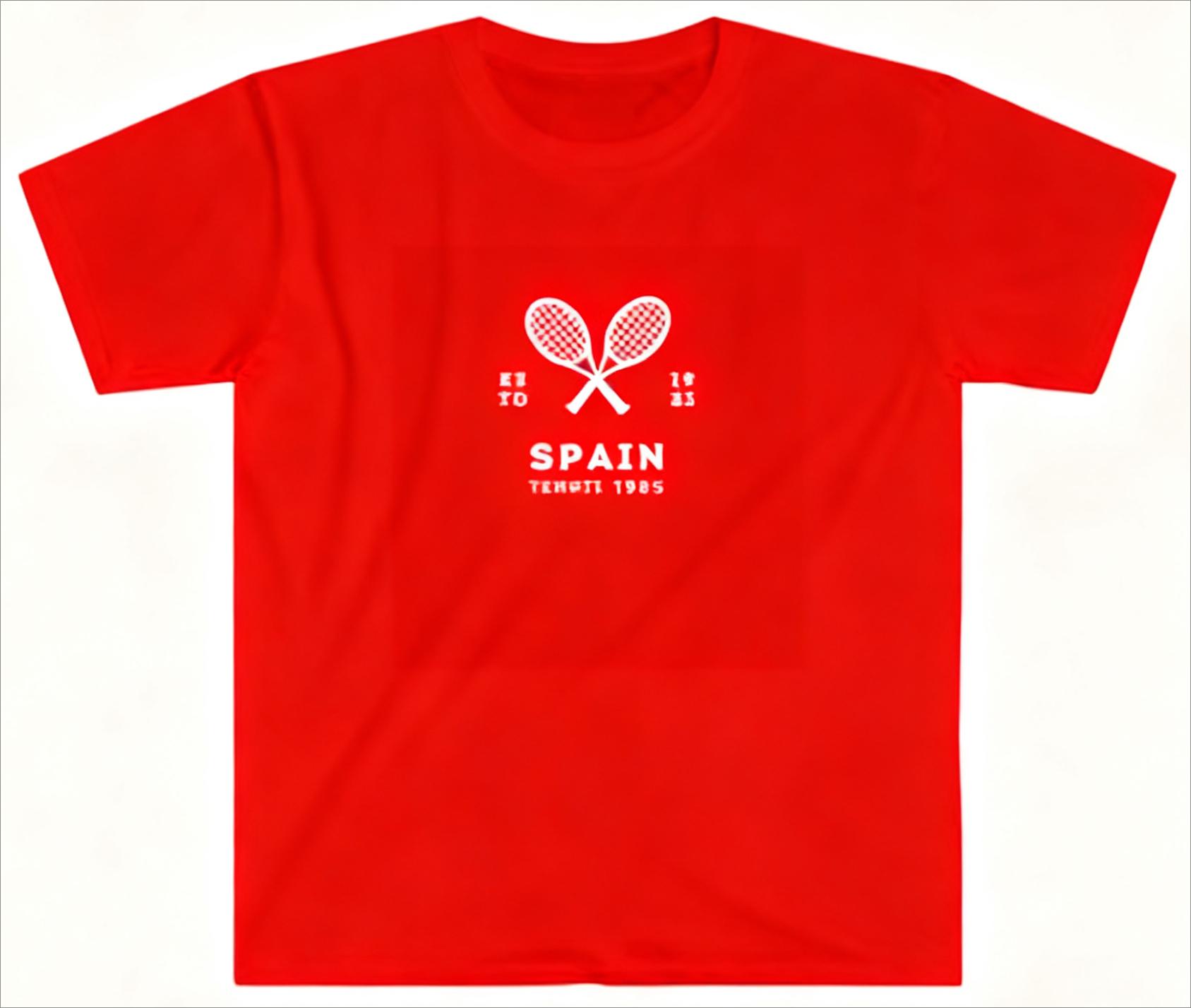 

Ретро Футболка с ракеткой для тенниса Испании Минималистичный Винтажный Тренд Футболка Для Ищущих Ностальгическую Моду И Энтузиастов Дерзкого Повседневного Стиля 4XL