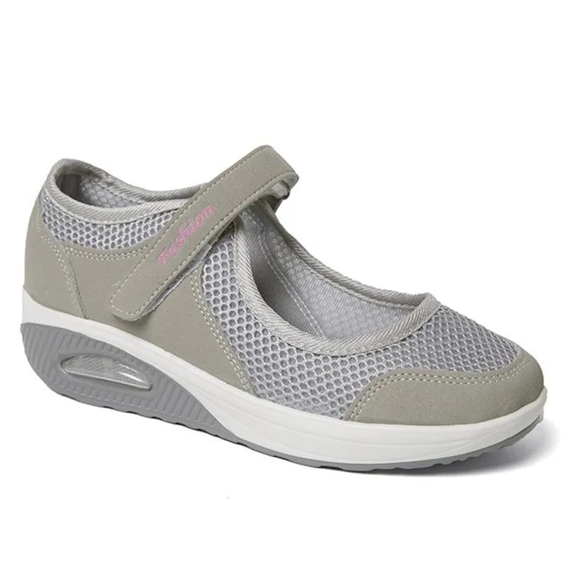 SyfIyno New Women's Tennis Shoes, Breathable Mesh Anti Slip Shoes, Outdoor Walking Sports Shoes, Thick Soled Platform Size 35-43