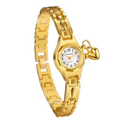 Heart Bracelet Antique Fashion Watch Perfect Gift for Day Women's Watch, Gold Analog, Waterproof, Gold, Casual, Business, - Birthdays, Anniversaries,