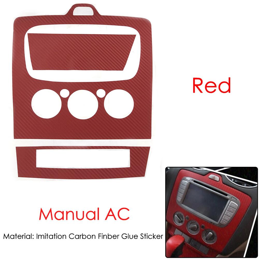 3D carbon fiber sticker Central control Panel decoration trim for Ford focus mk2 2009-2016 auto accessories