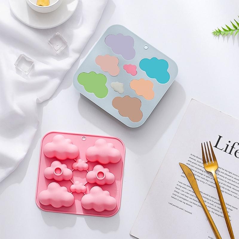 3D Clouds Shaped Silicone Flexible Food Grade Mould Clay Resin Ceramics Candy Fondant Candy Chocolate Soap Mould