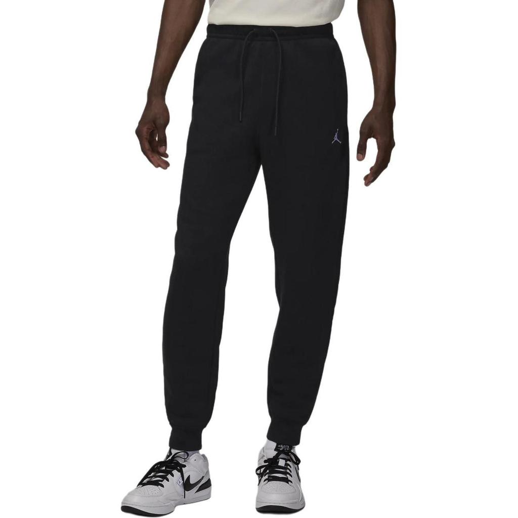 Jordan Brooklyn Schnürhose Einfarbig Bequem Weich Hautfreundlich Mittelhoch Geschnitten Stricksporthose Herren Unterteile Schwarz FV7277-010