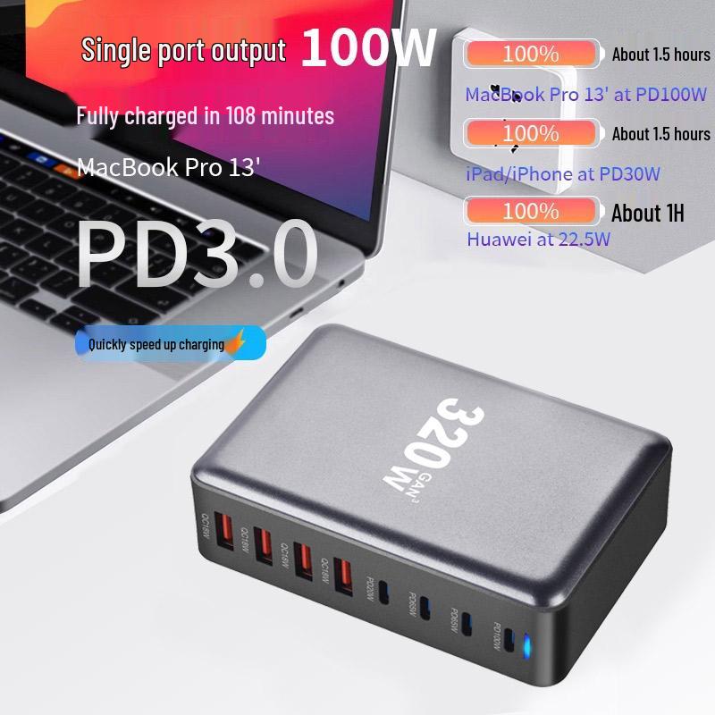 Multi-Watt GaN Charger: 320W, 440W, 500W, 600W Desktop Charging Solutions