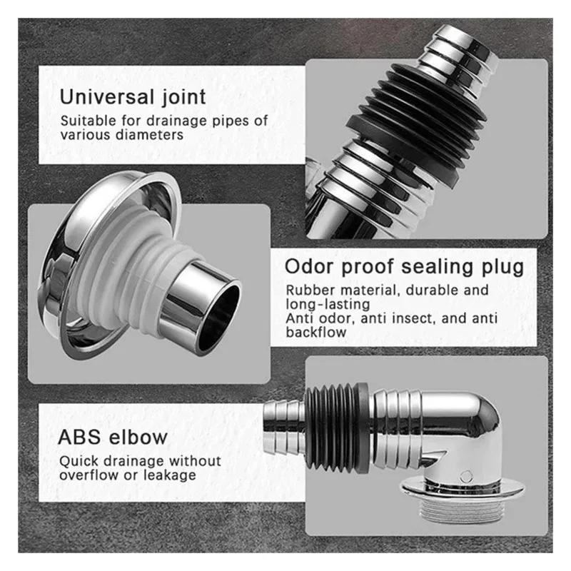 Washing Machine Floor Drain Joint Double Purpose Pipe Connector Dishwasher Universal Hose Adapter Disposer Trap Home Tools