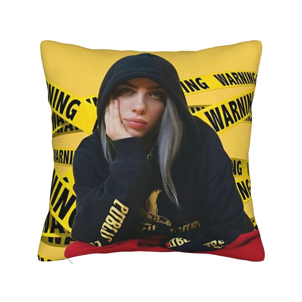 Famous Singer BBillie EEilish  Pillowcase Polyester Cushion Cover Gift Throw Pillow Case Cover Home Drop Shipping 40X40cm