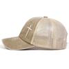 Breathable Cross Embroidery Hat with Mesh Peaked Cap Fashion Hip Hop Baseball Cap  Outdoor