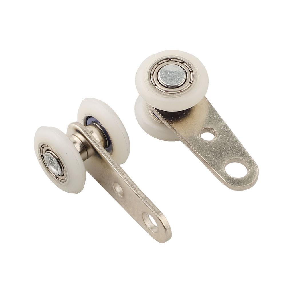 Effortless Sliding Door Hardware with Metal Bearings and Plastic Wheels