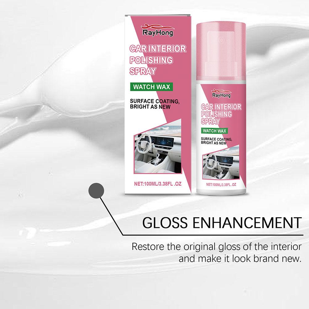 100ml Car Cleaning Polishing Cleaner For Cars Polishing Cleaner Car Interior Long-Lasting Gloss For Door Panels Car Seats
