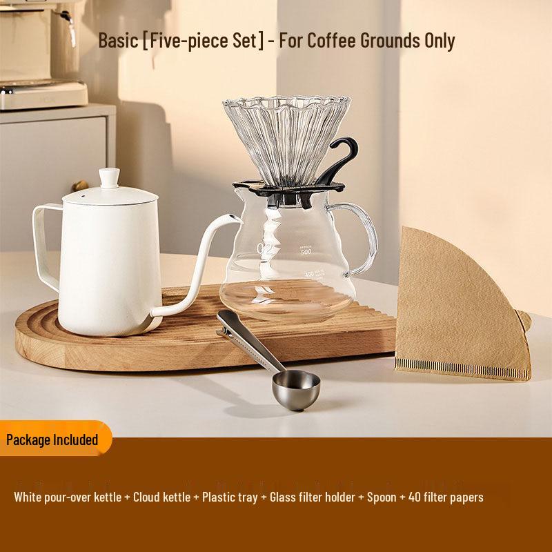 Portable Pour-over Coffee Maker Set with Hand Grinder
