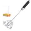 Hot Sale Semi-automatic Mixer Egg Beater Manual Self Turning Whisk Hand Blender Stainless Steel Egg Cream Stirring Kitchen Tools