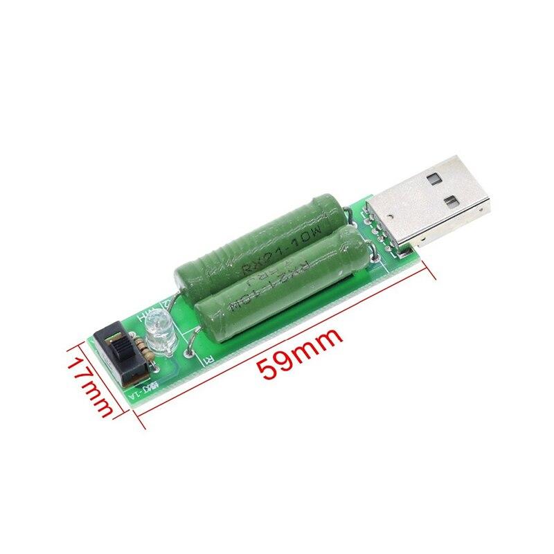 USB Port Mini Discharge Load Resistor Digital Current Voltage Meter Tester 2A/1A With Switch 1A Green Led / 2A Red Led