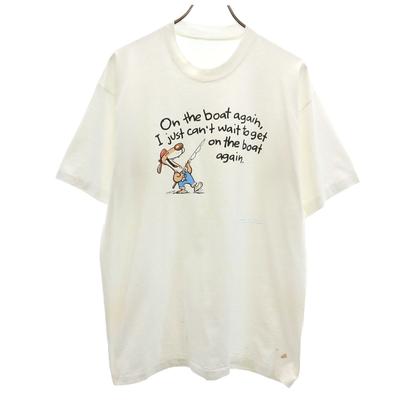 OLD 80s 90s Short Sleeve Single Stitch T-shirt White Men's Used