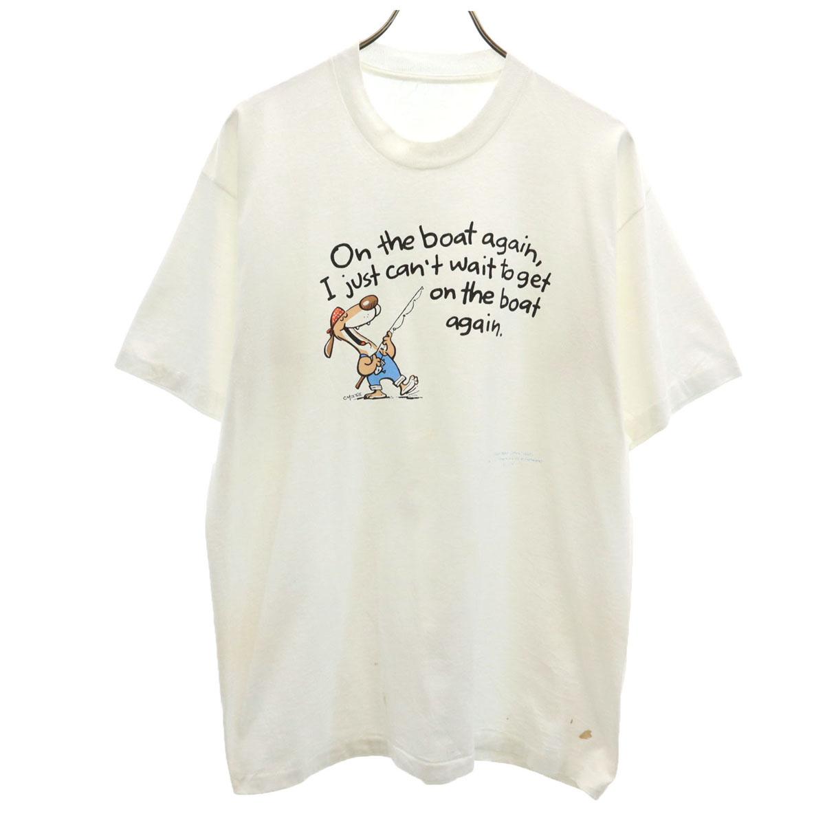 

OLD 80s 90s Short sleeve Single stitch T-shirt white Men s Used